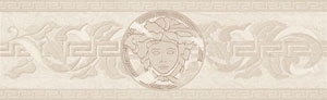 Fascia Foglia Medusa Bianco - Керамическая плитка Versace Home Venere